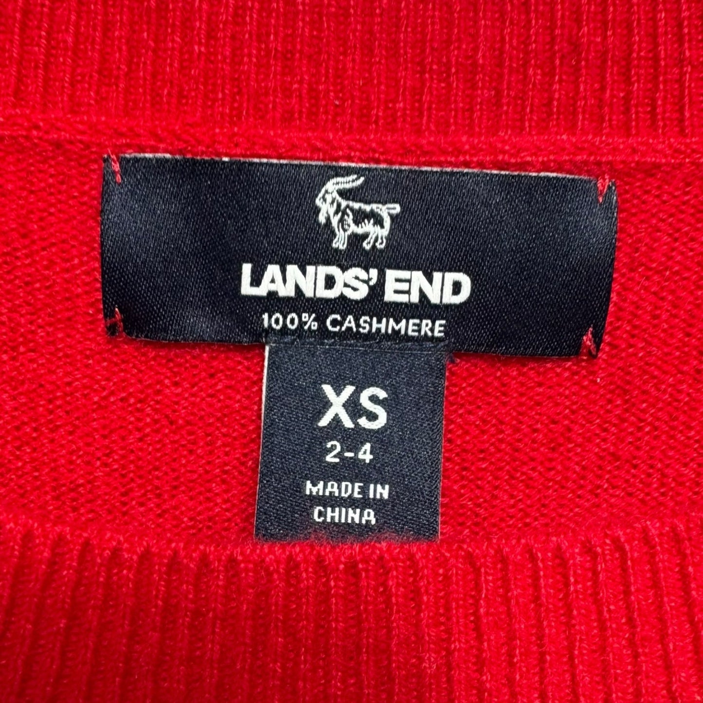 Sweater Cashmere By Lands End In Red, Size: Xs