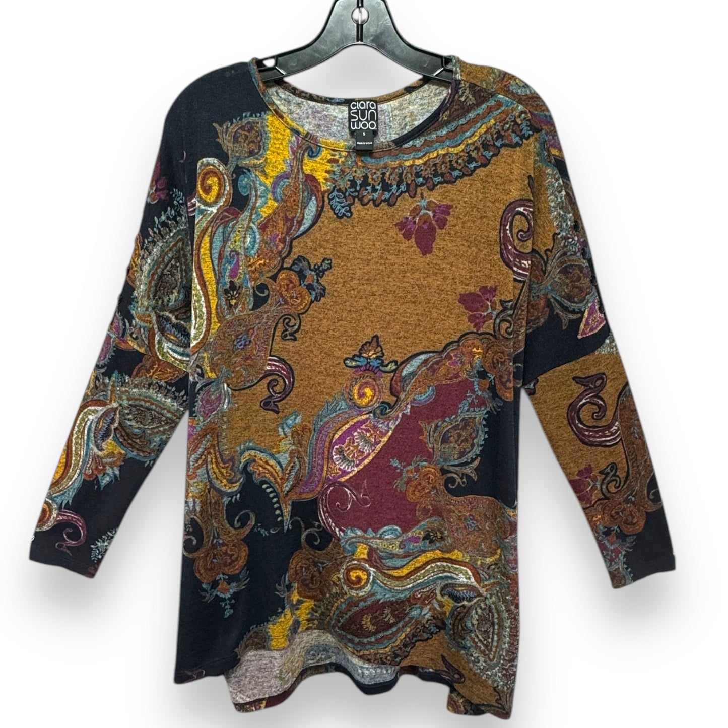 Sweater By Clara Sun Woo In Paisley Print, Size: S