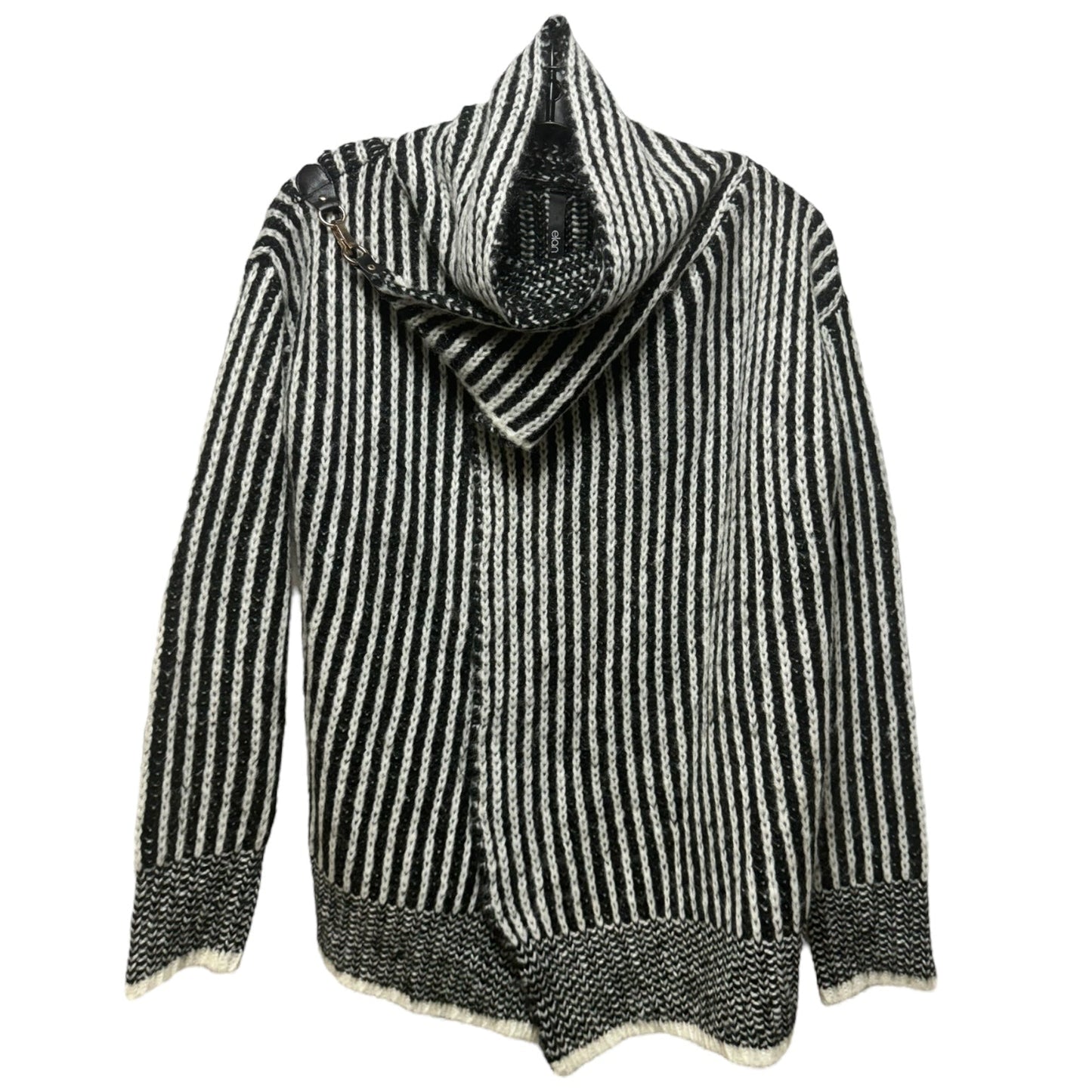 Sweater Cardigan By Elon In Black & White, Size: S