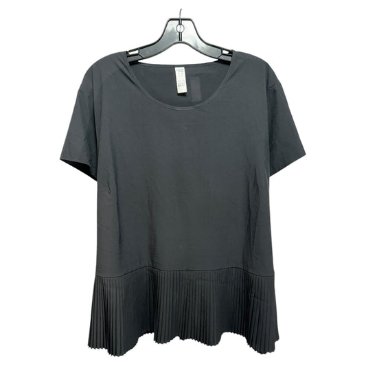 Yes Pleats Top Short Sleeve By Spanx In Black, Size: 1x