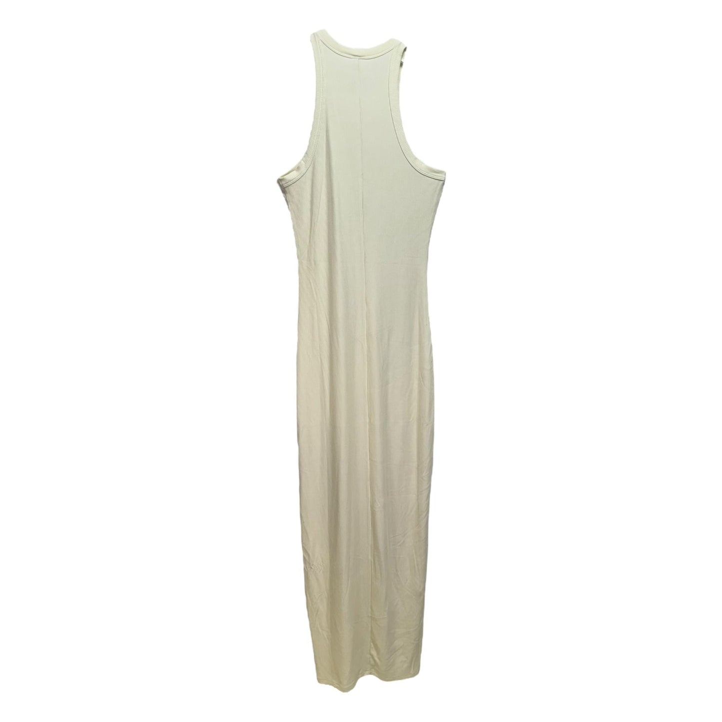 Ribbed Soft Lounge Tank Dress Casual Maxi in Bone By Skims In Cream, Size: M