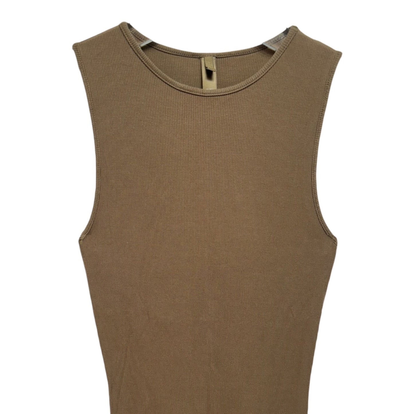 Ribbed Tank Dress Casual Maxi By Skims In Brown, Size: M