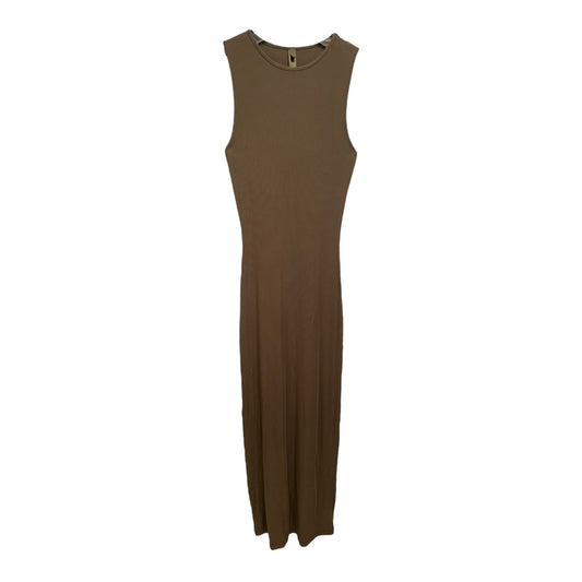 Ribbed Tank Dress Casual Maxi By Skims In Brown, Size: M