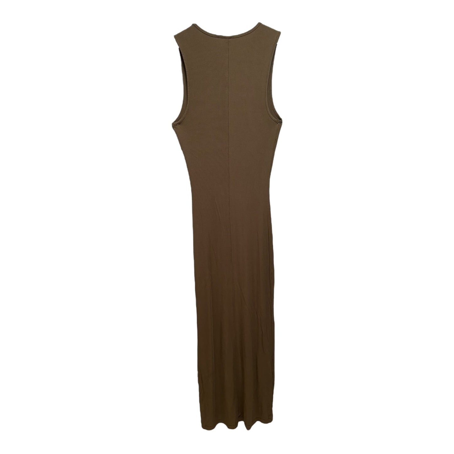 Ribbed Tank Dress Casual Maxi By Skims In Brown, Size: M