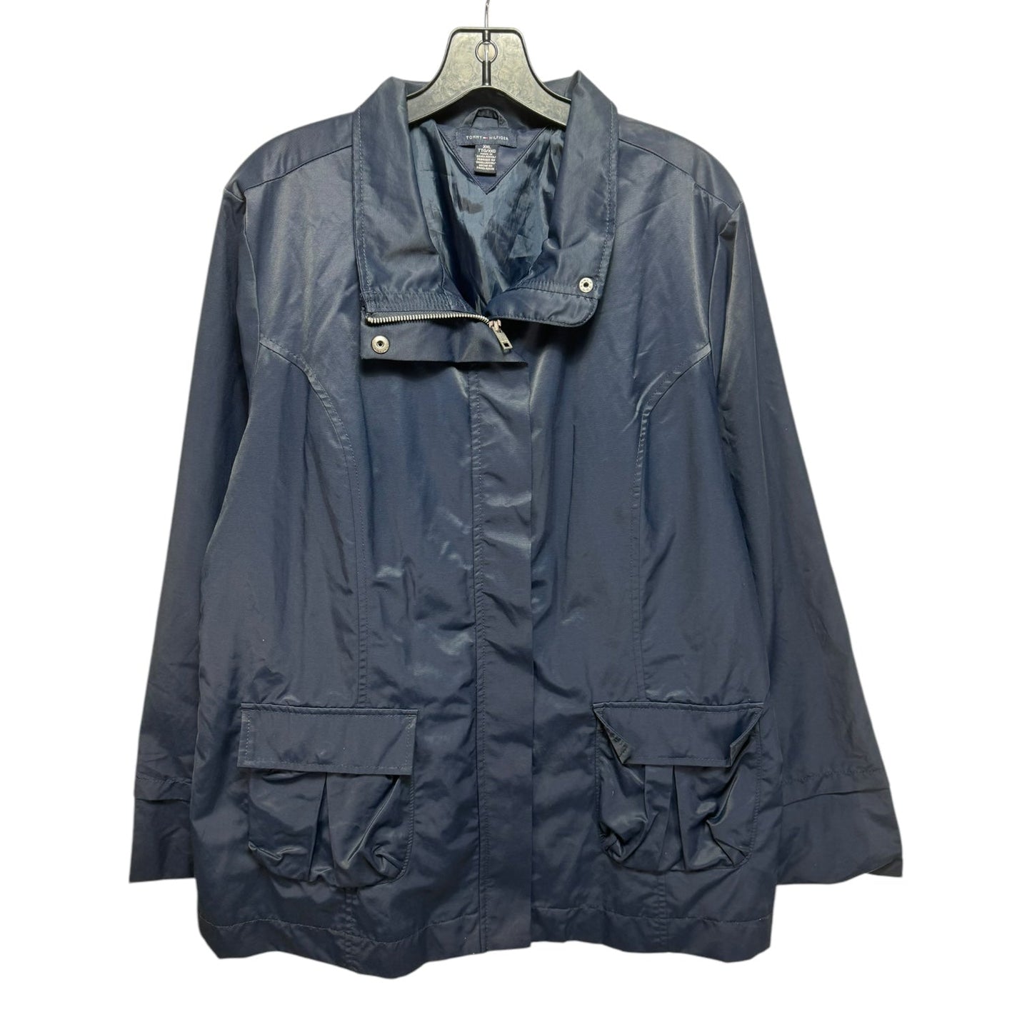 Jacket Windbreaker By Tommy Hilfiger In Navy, Size: Xxl