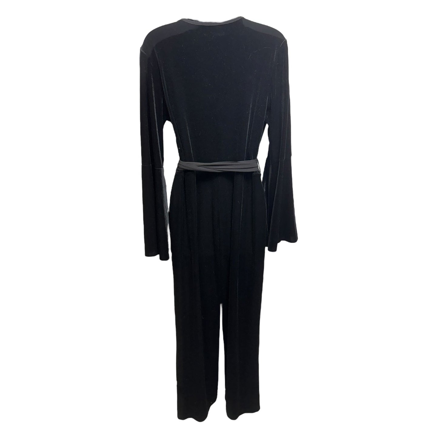 Velvet Bell Sleeve Jumpsuit By Calvin Klein In Black, Size: 8