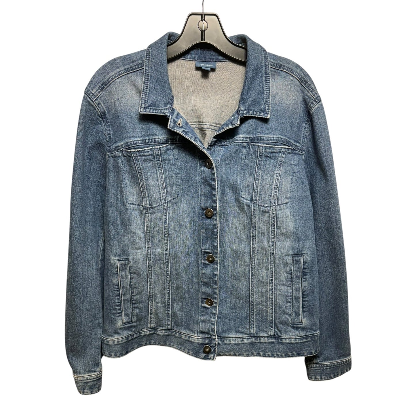 Jacket Denim By J. Jill In Blue Denim, Size: L