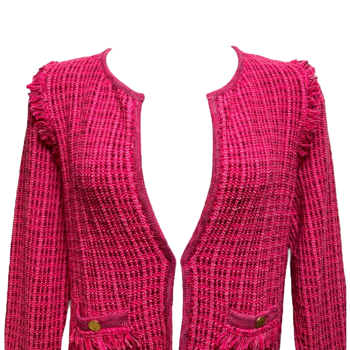 Simora Knit Cardigan Blazer Designer By Lilly Pulitzer In Pink, Size: Xl