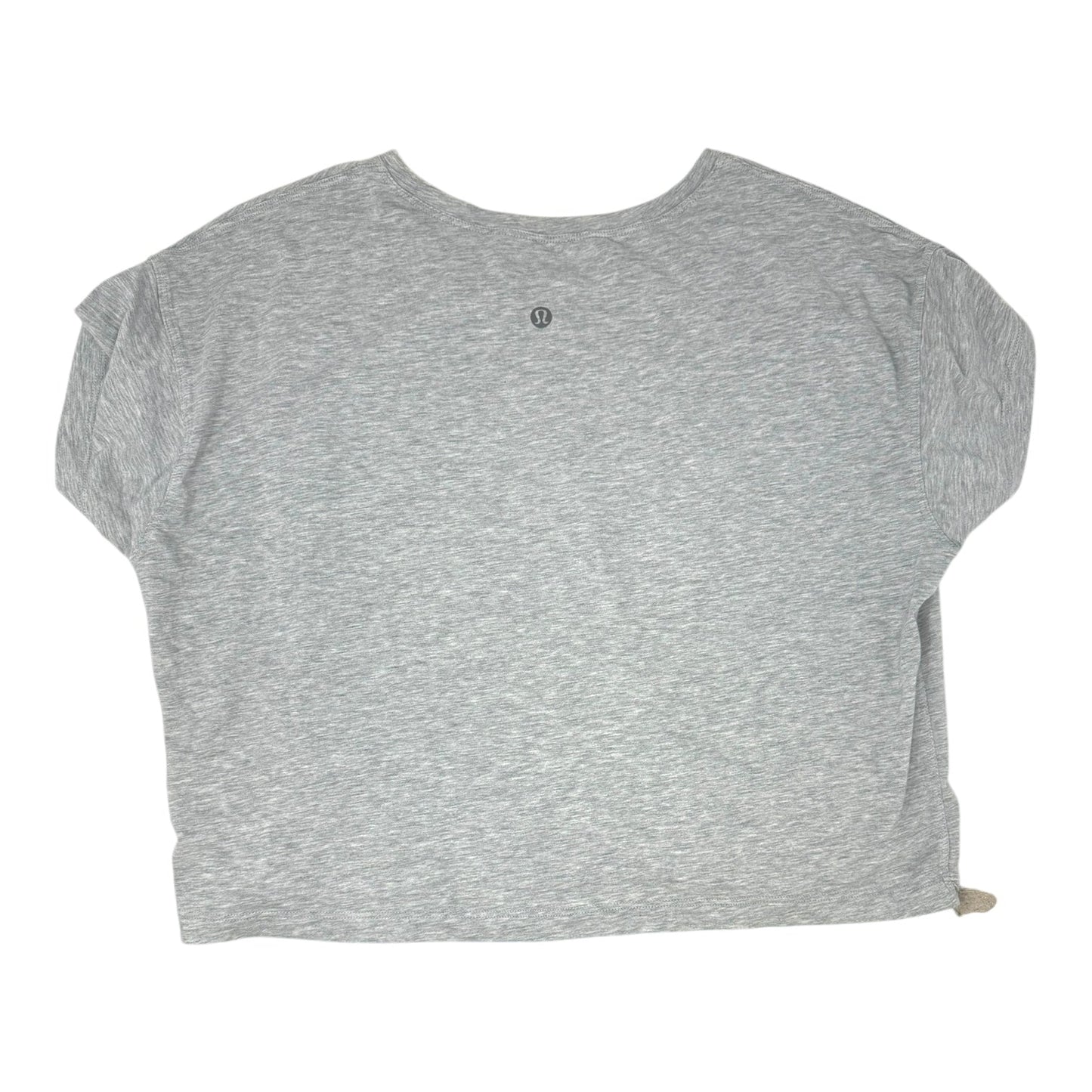 Cropped Athletic Top Short Sleeve By Lululemon In Grey, Size: S