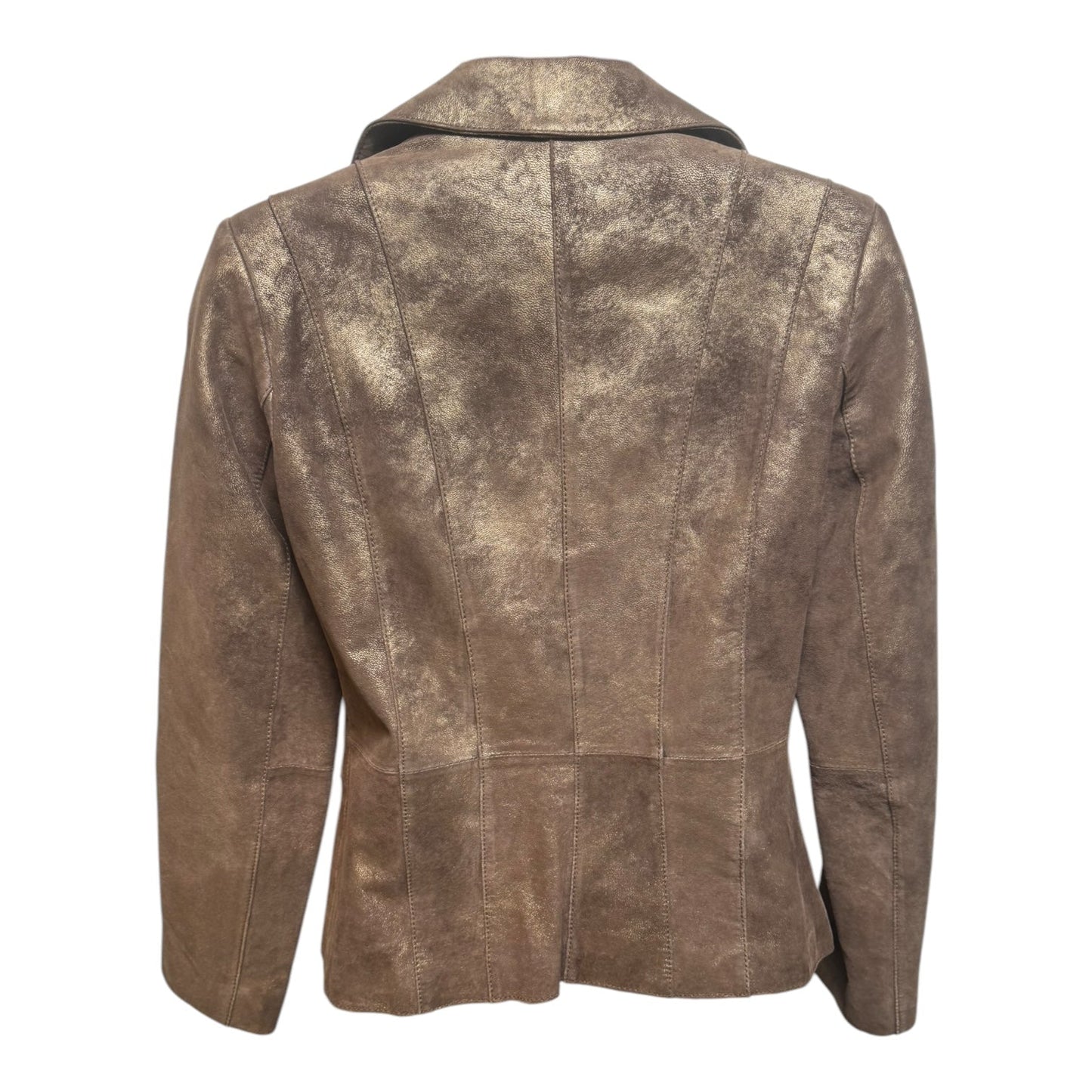 Jacket Leather By Bernardo In Gold, Size: Xsp