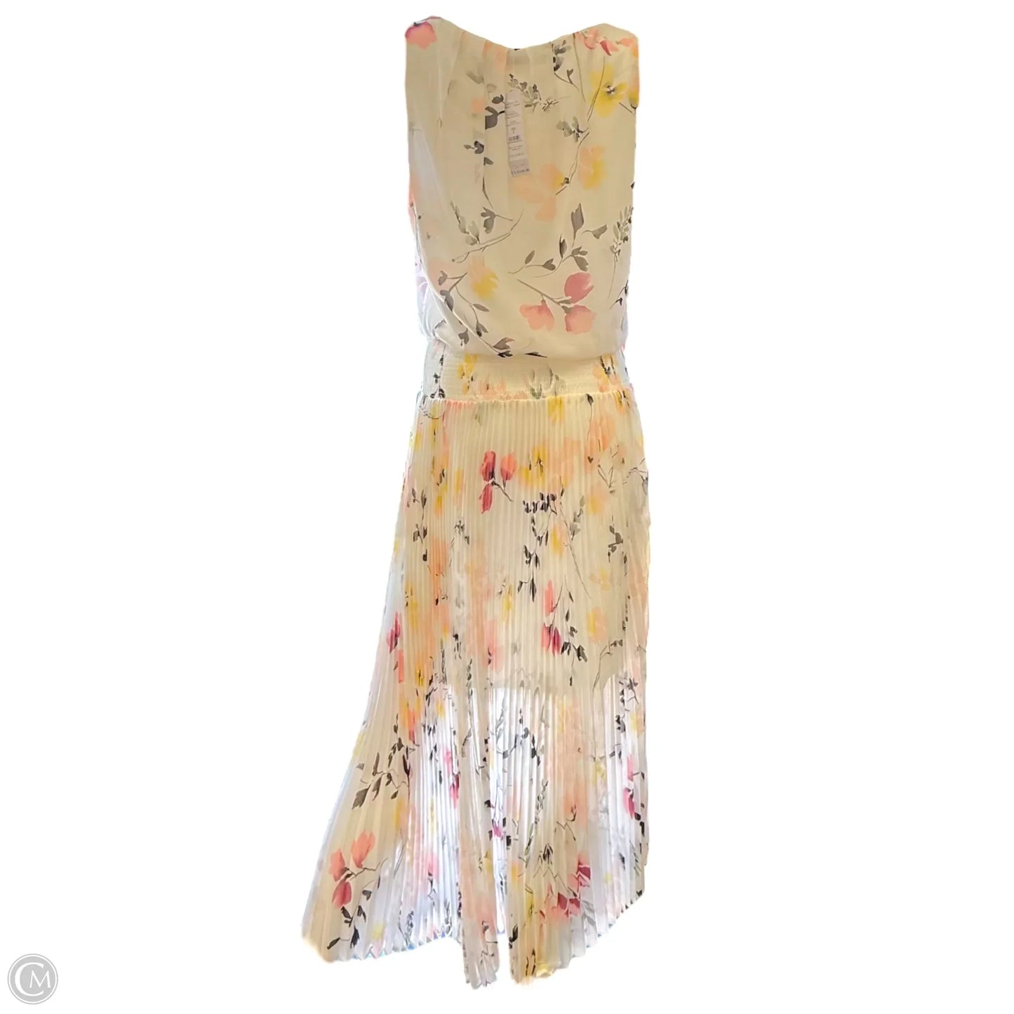 Floral-Print Soft Pleated Midi Dress By White House Black Market In Floral Print, Size: 6