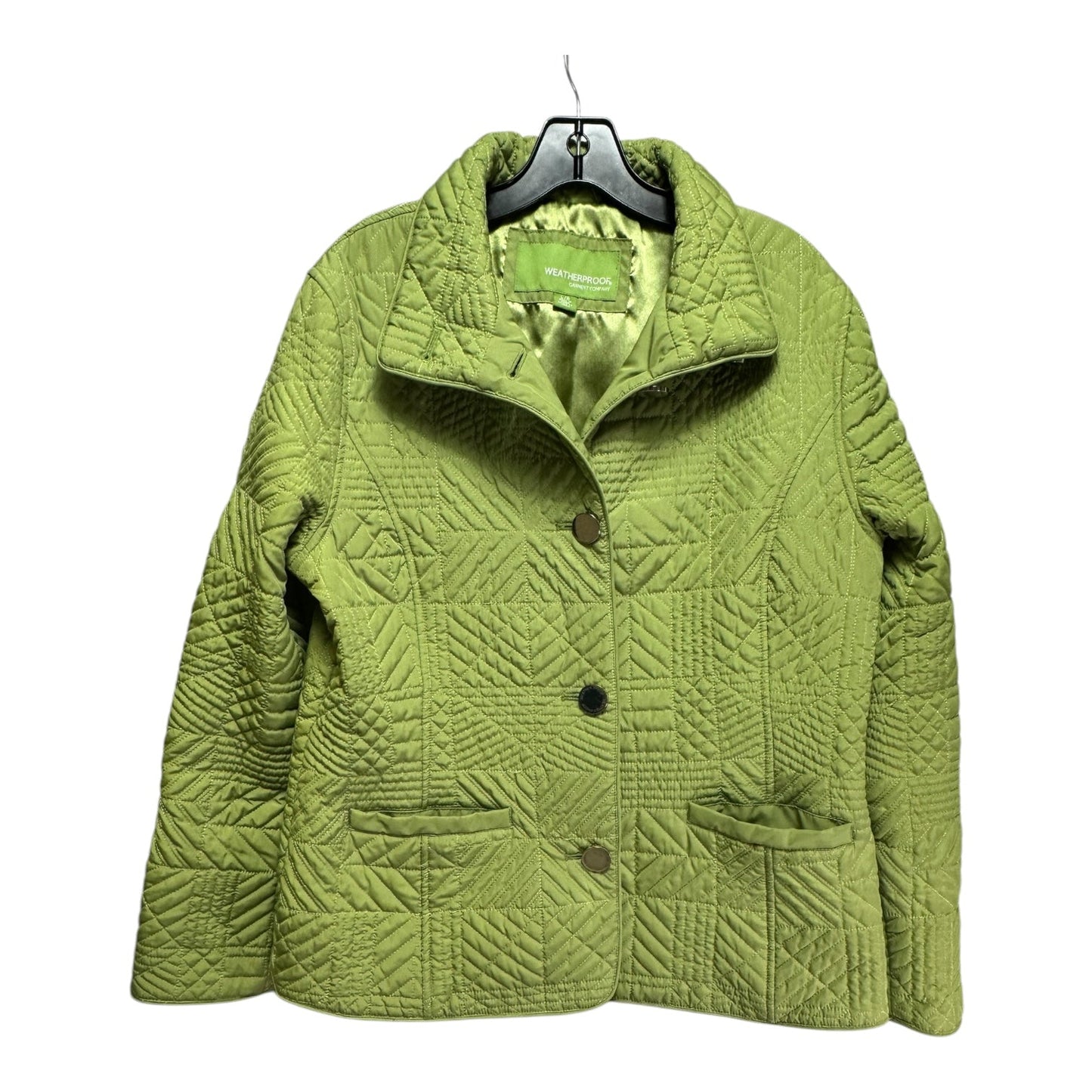 Jacket Puffer & Quilted By Weatherproof In Green, Size: L