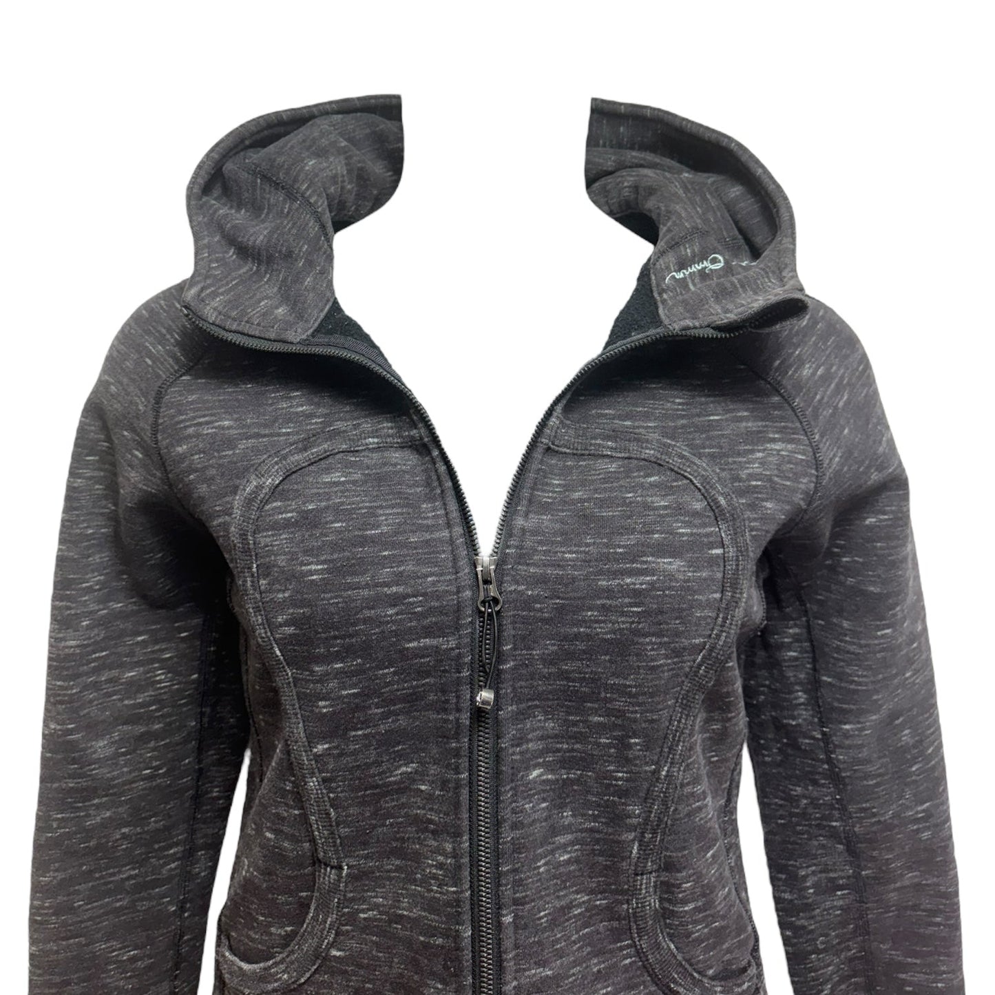 Scuba Sweatshirt Hoodie By Lululemon In Grey, Size: 12