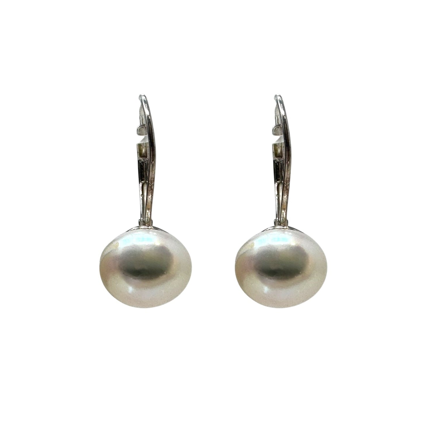 Pearl Button & Sterling Silver Drop Earrings By Unbranded Mentor