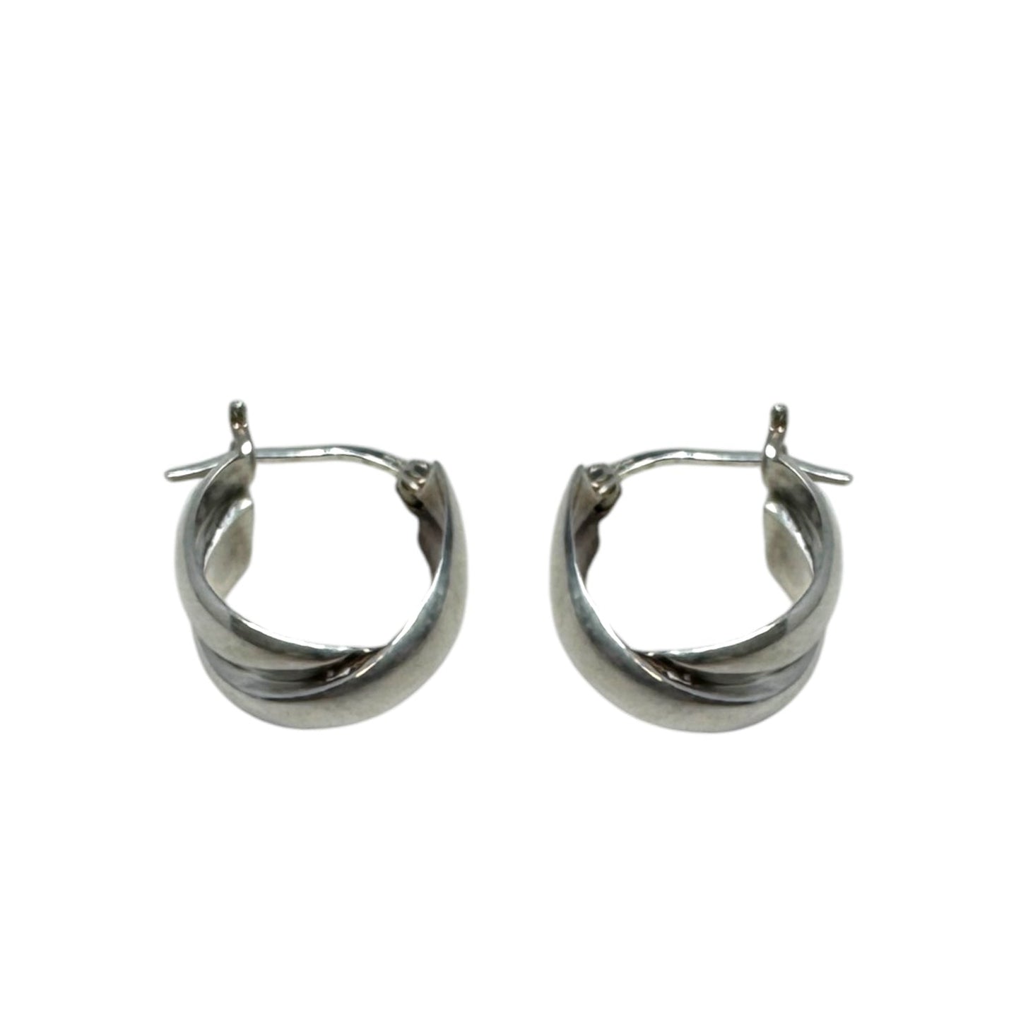 Sterling Silver Twisted Hoop Earrings Dangle/drop By Unbranded