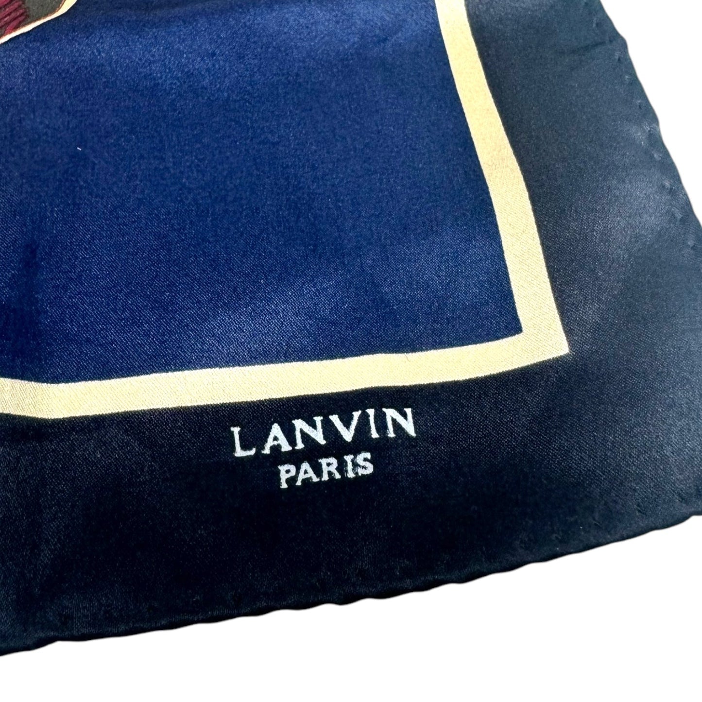 Silk Floral Pocket Square /Scarf Luxury Designer By Lanvin