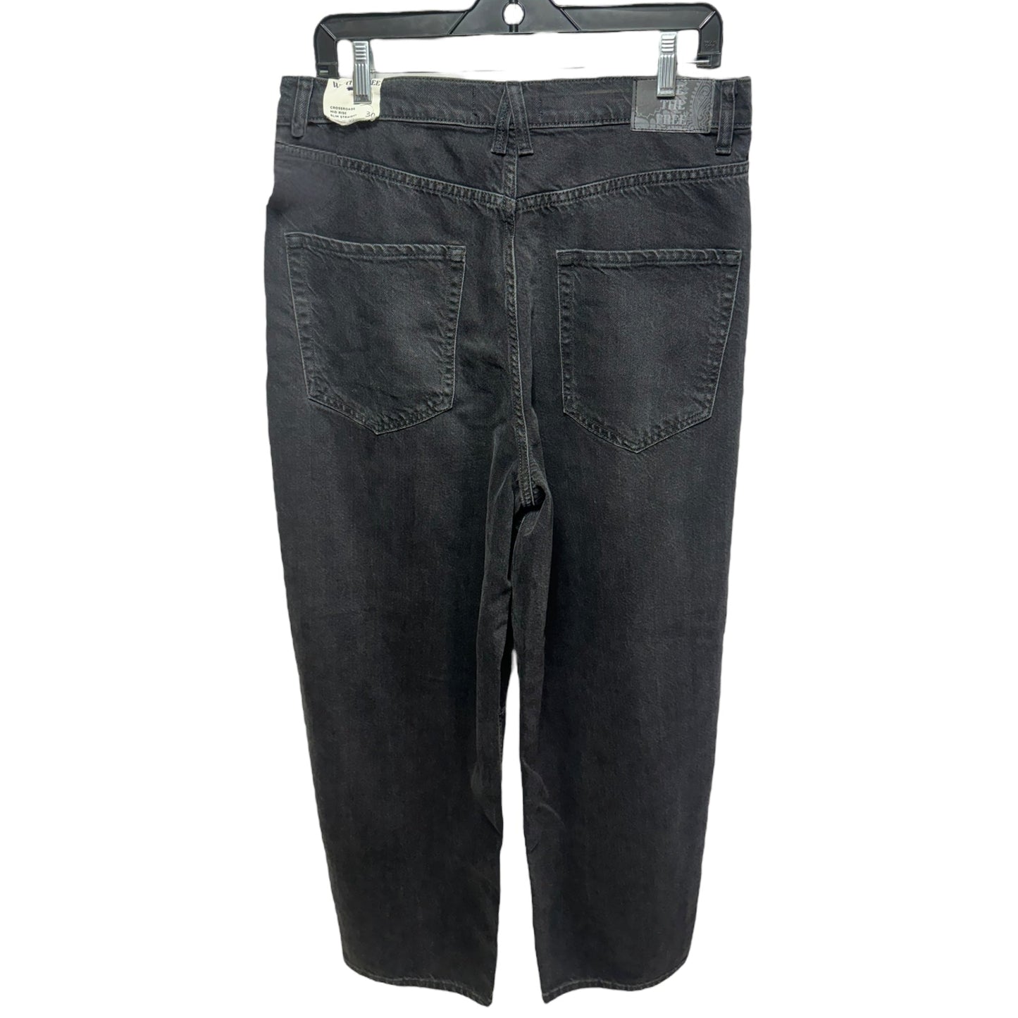 Jeans Wide Leg By We The Free In Black Denim, Size: 10