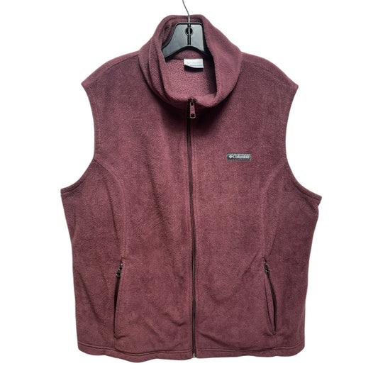 Vest Fleece By Columbia In Maroon, Size: 2x