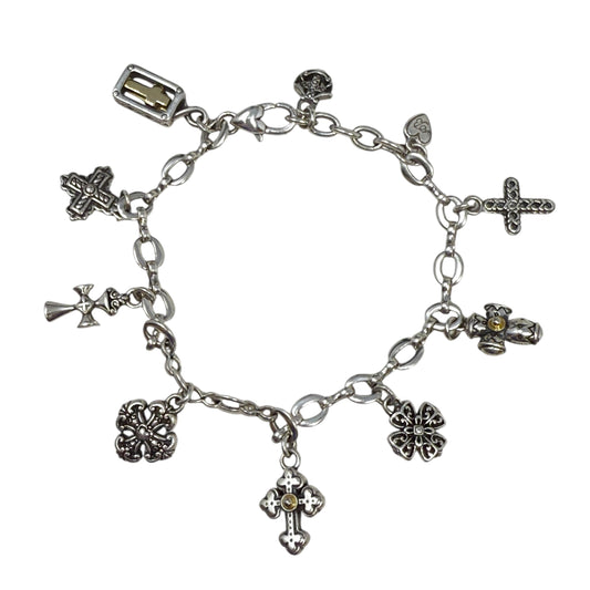 Eternity Cross Two Tone Cross Charm Bracelet By Brighton