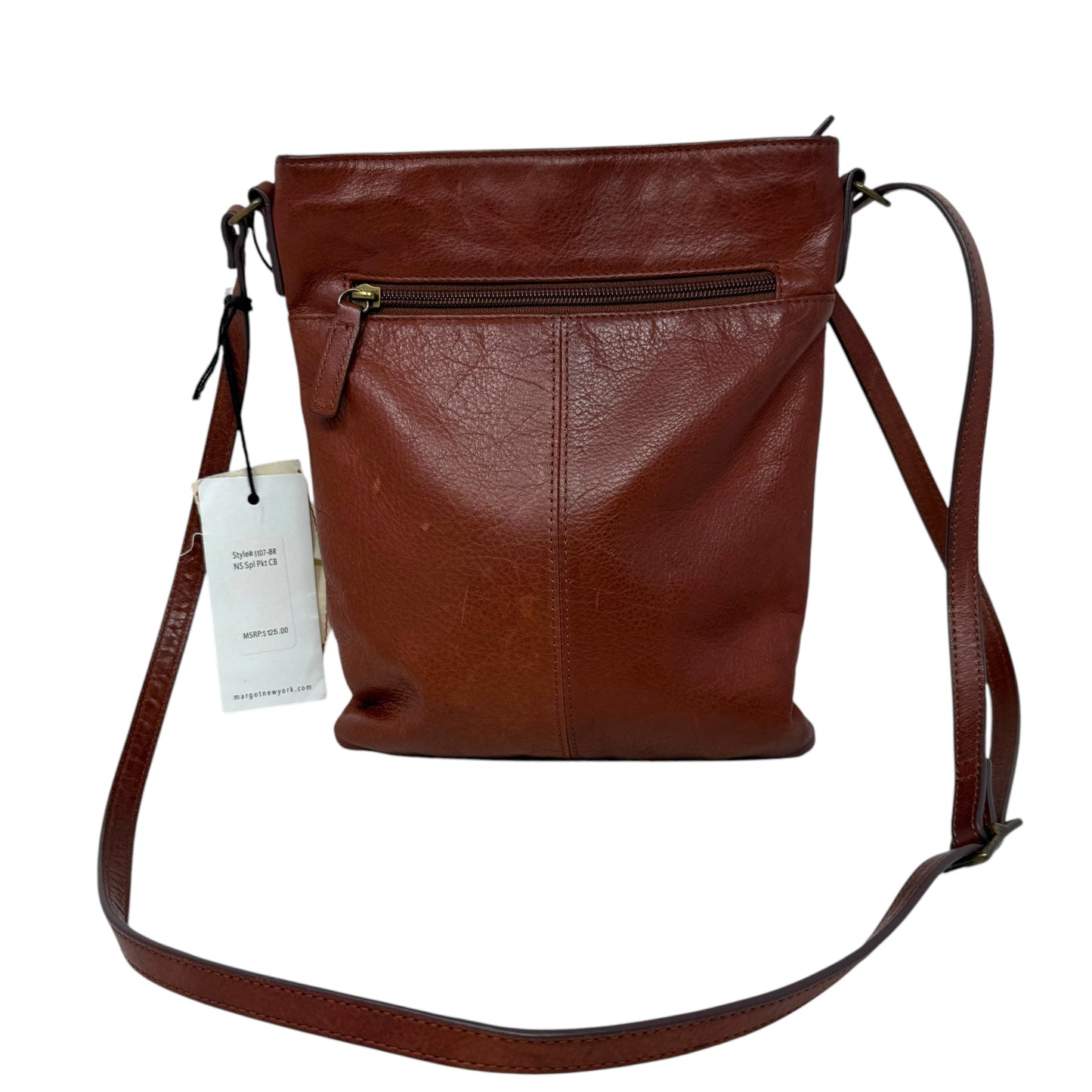 Split Pocket Leather Crossbody By Margot, Size: Medium