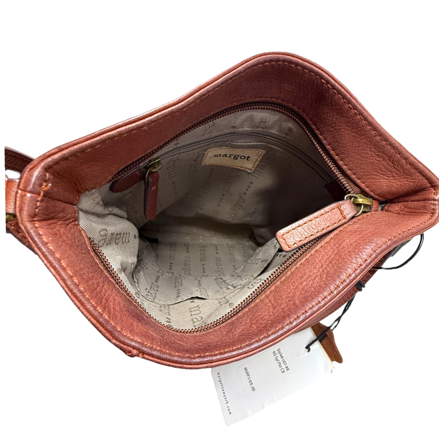 Split Pocket Leather Crossbody By Margot, Size: Medium