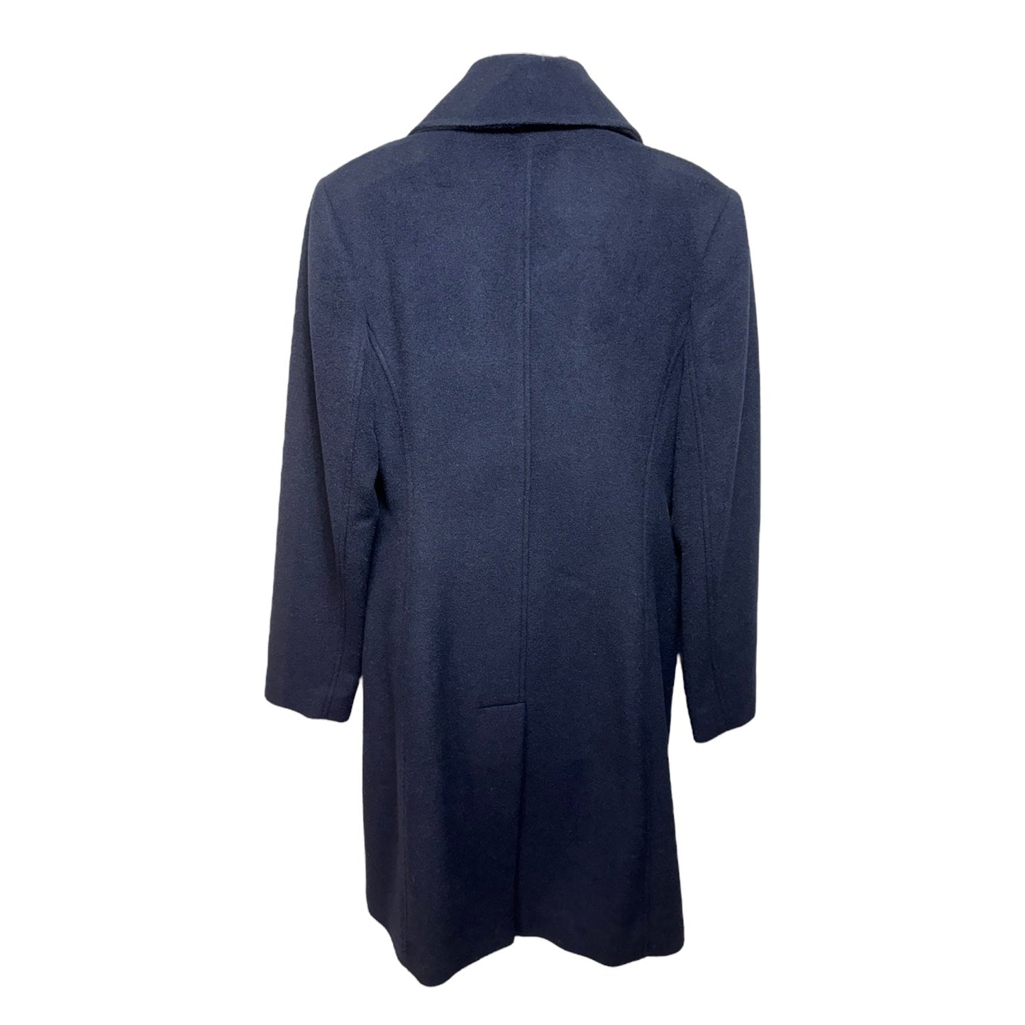 Alpaca/Wool Blend Military Dress Coat Trench Coat By Peruvian Connection In Blue, Size: 6