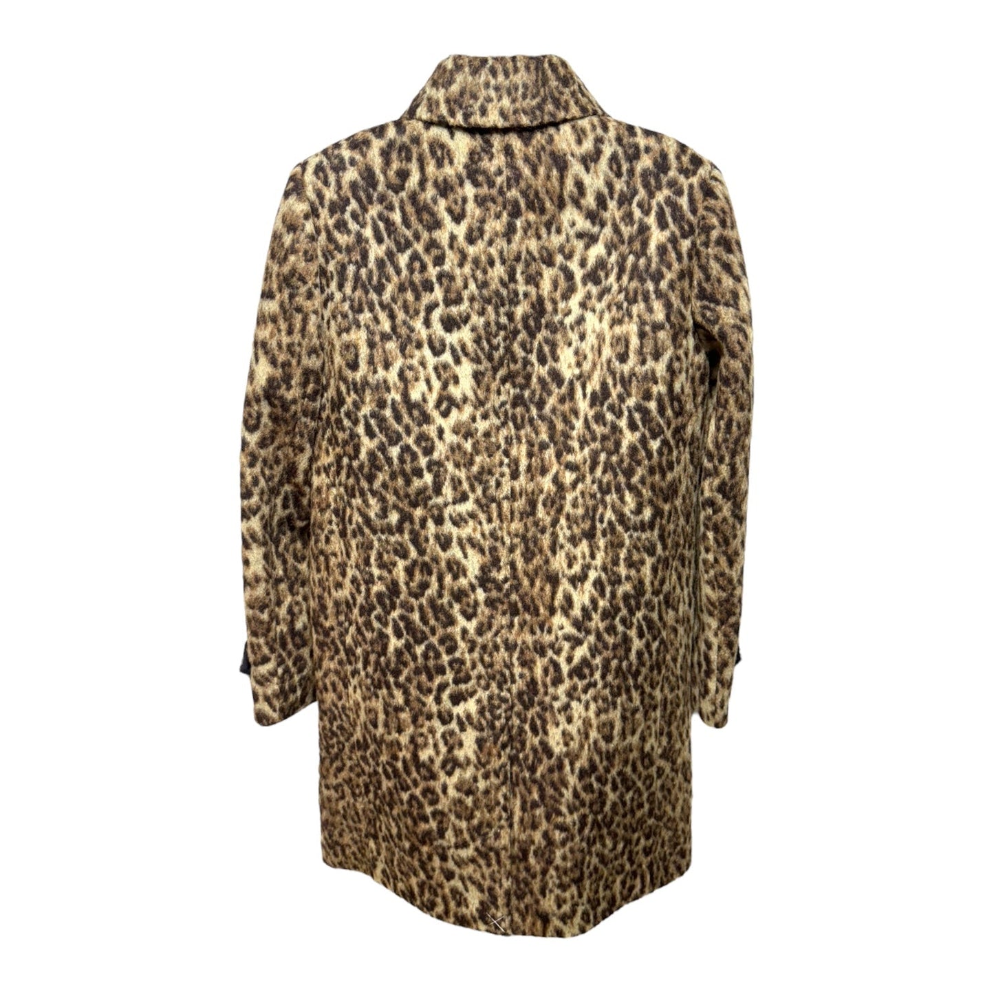 Wool Blend Double Leopard Coat By J. Crew In Animal Print, Size: 6