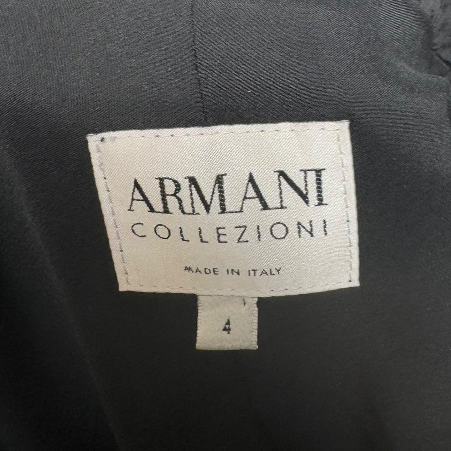 Blazer By Armani Collezoni In Black, Size: 4