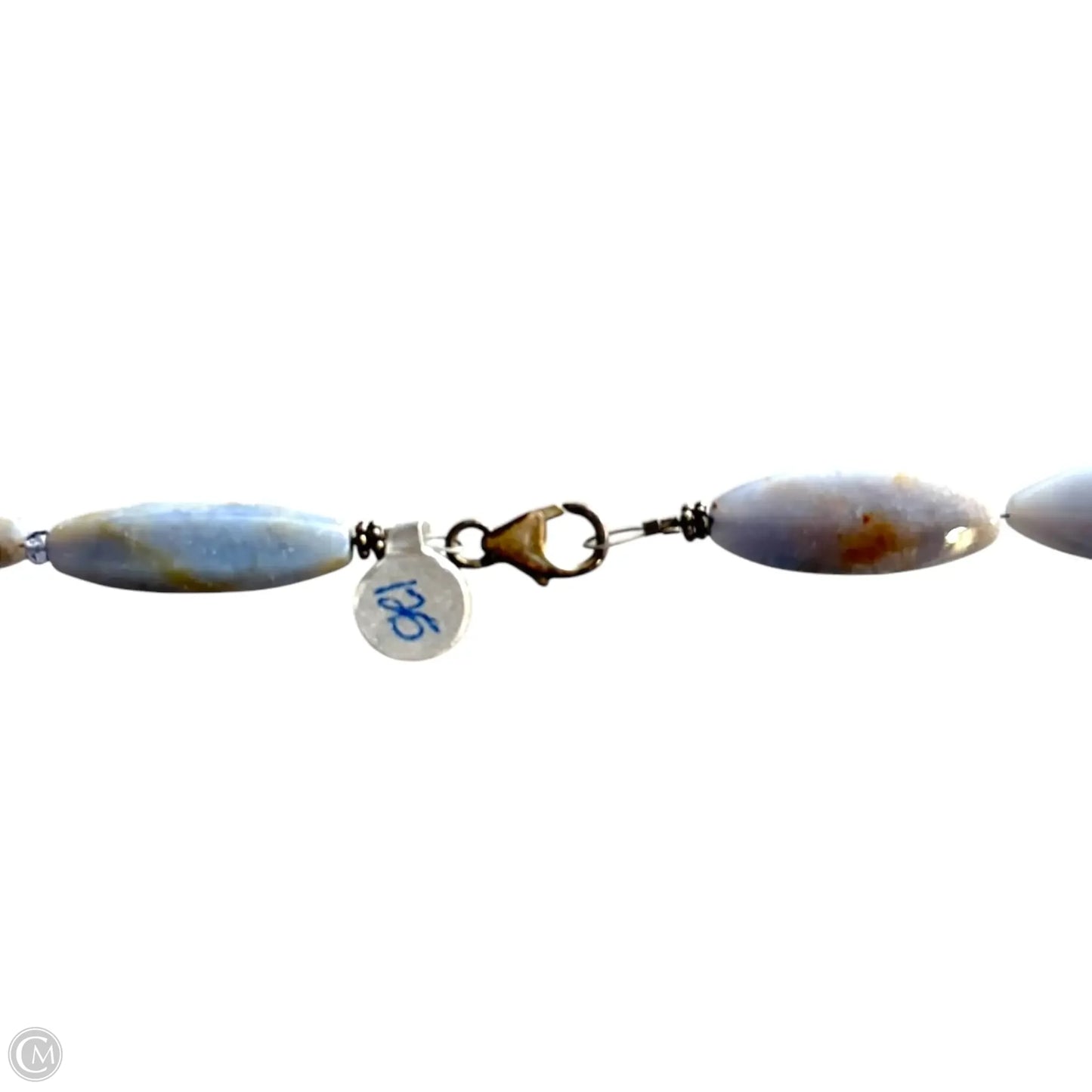 Blue Agate Ling Necklace By Unbranded