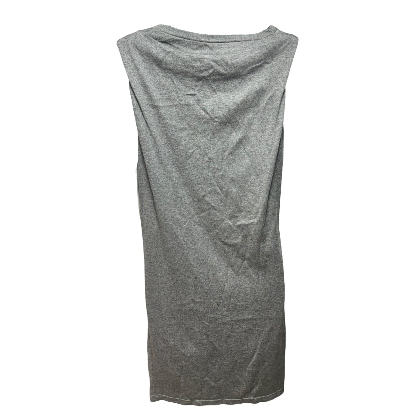 Asymmetrical Silk Knit Shift Dress Designer By All Saints In Grey, Size: 4