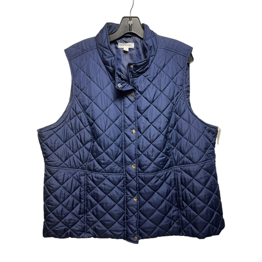 Vest Puffer & Quilted By Kim Rogers In Blue, Size: 3x