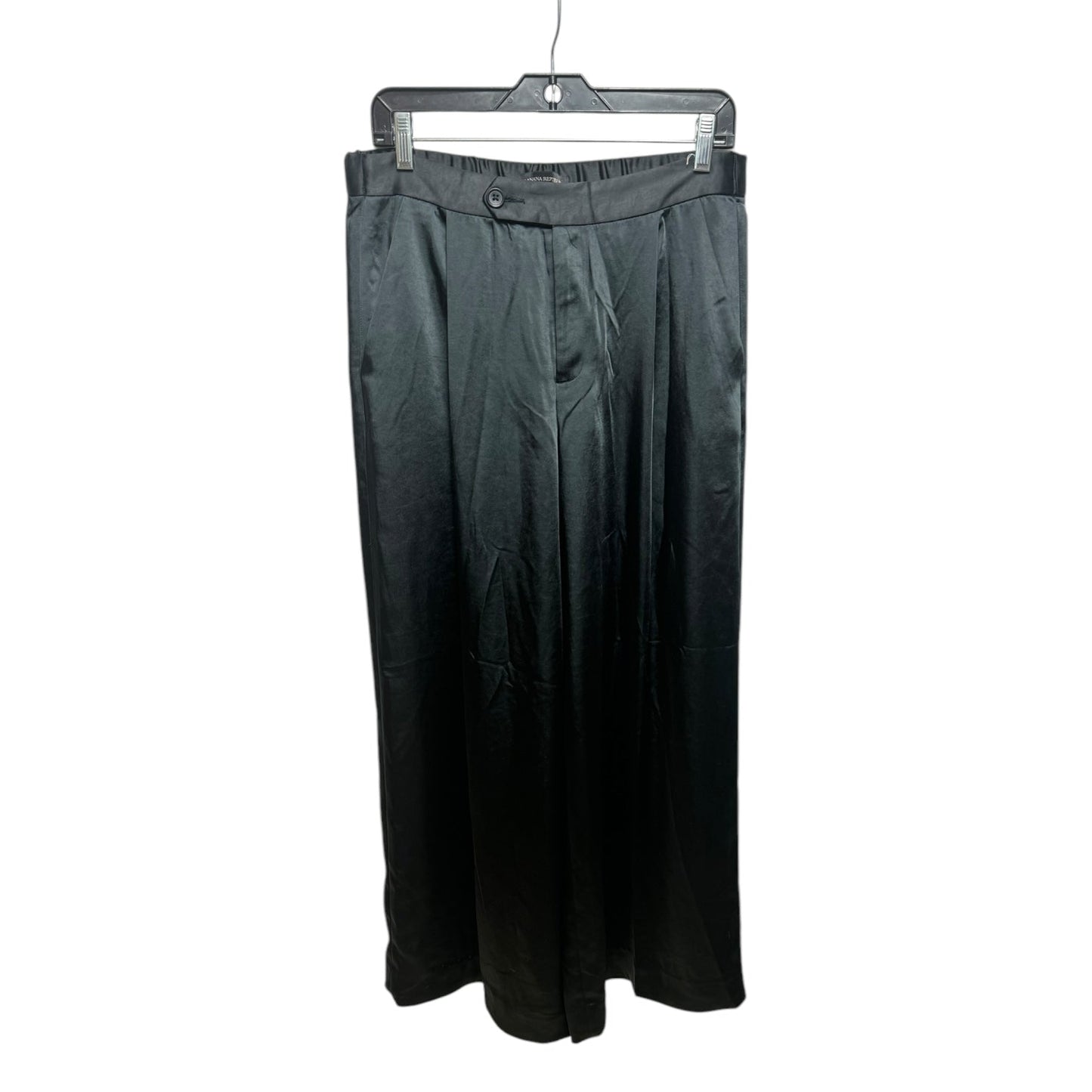 Wide Leg Satin Pants By Banana Republic In Black, Size: 8