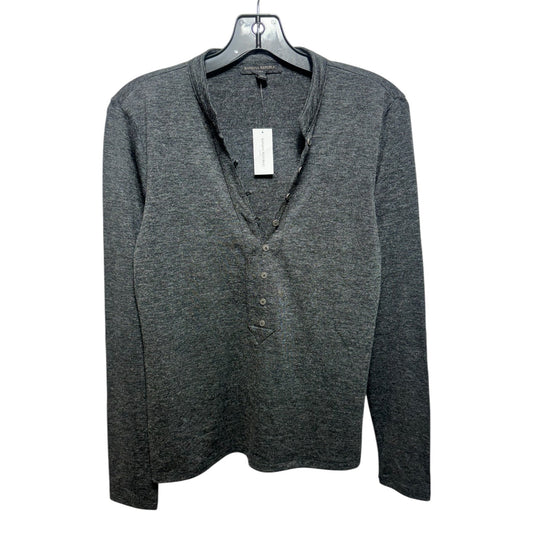 Top Long Sleeve By Banana Republic In Grey, Size: M