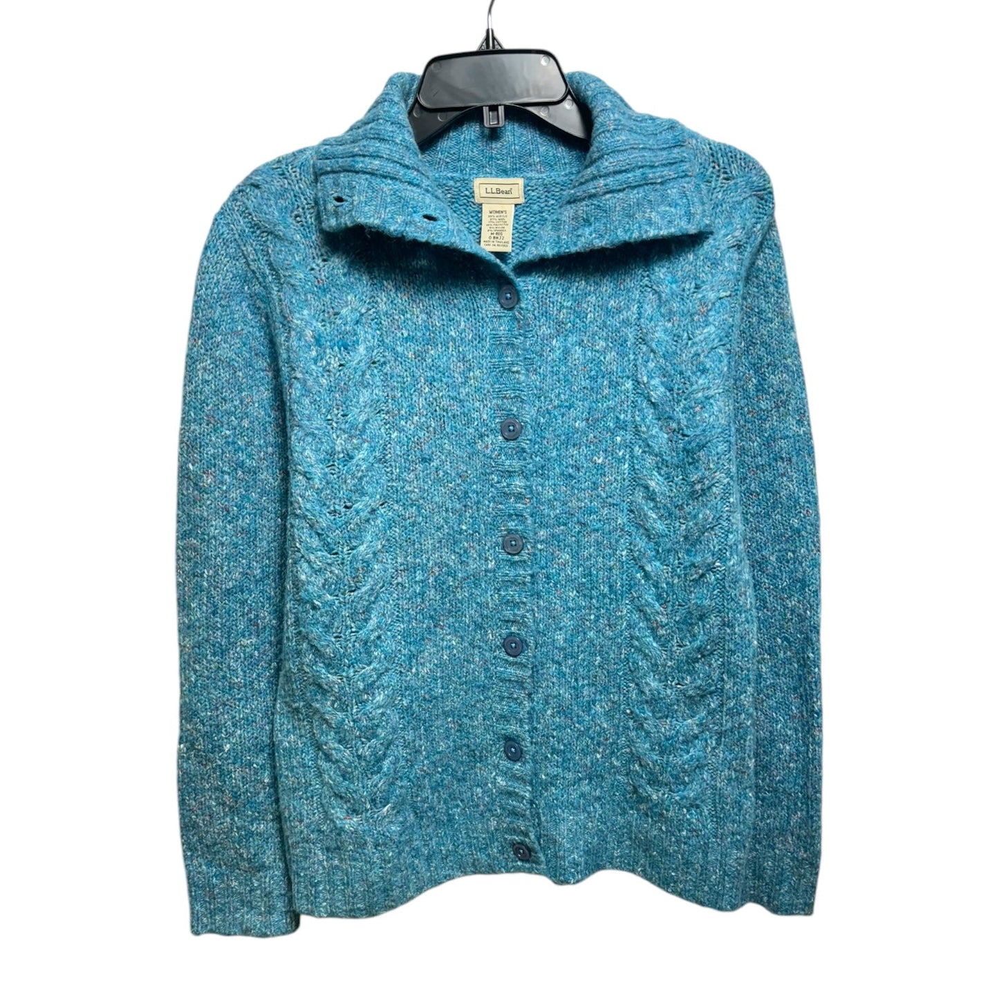 Sweater Cardigan By L.l. Bean In Blue, Size: M