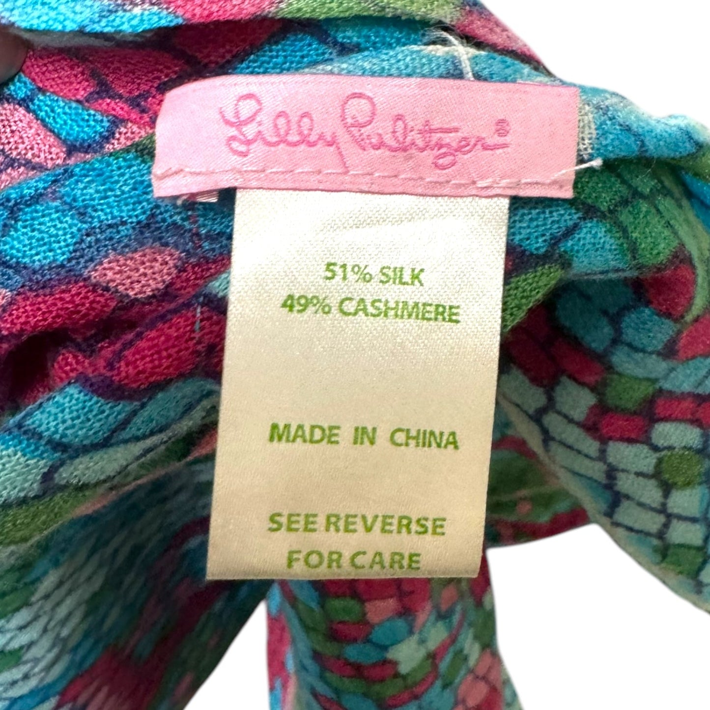 Silk & Cashmere Scarf Designer By Lilly Pulitzer In Multi-colored