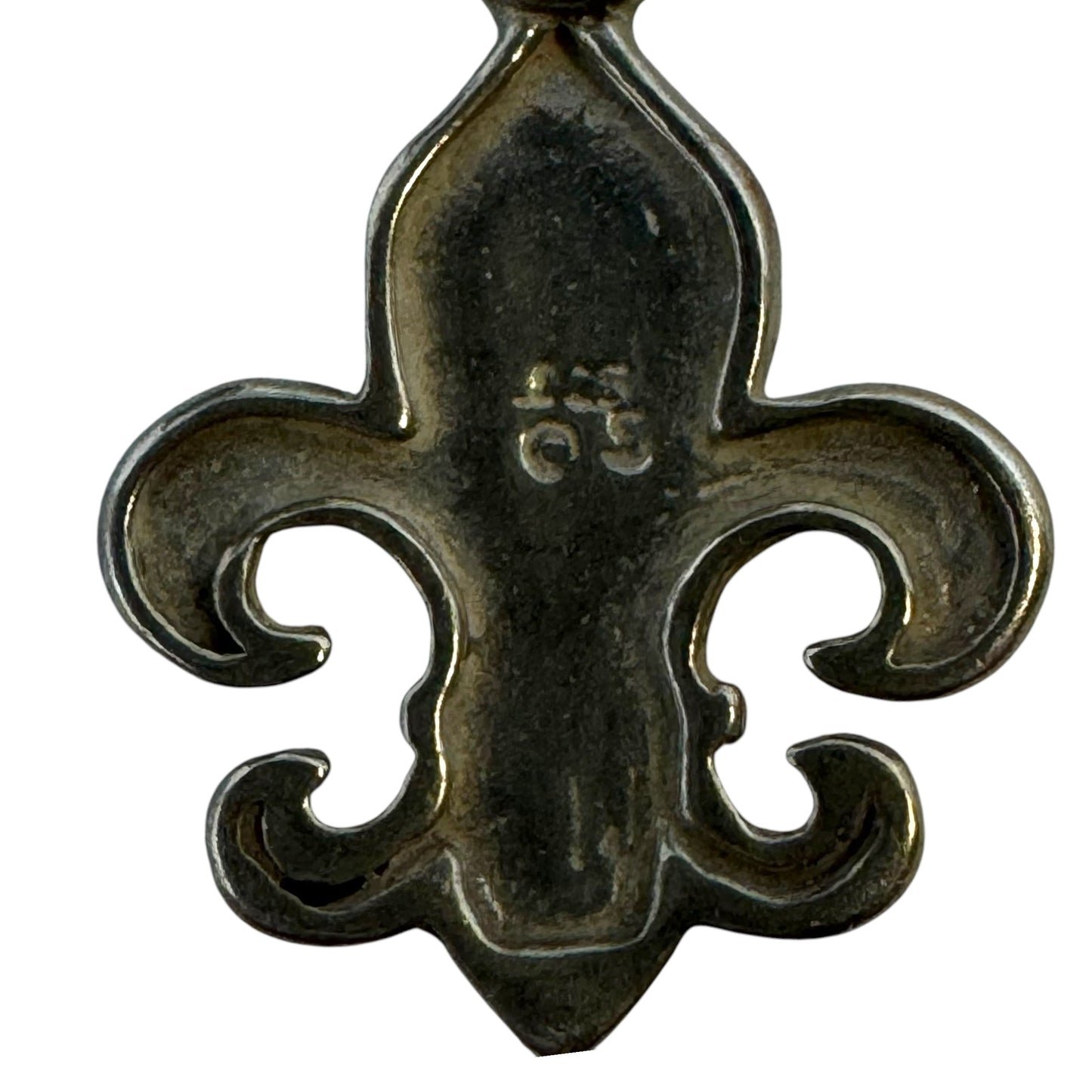 Sterling Silver Fleur-de-lis Necklace By Unbranded