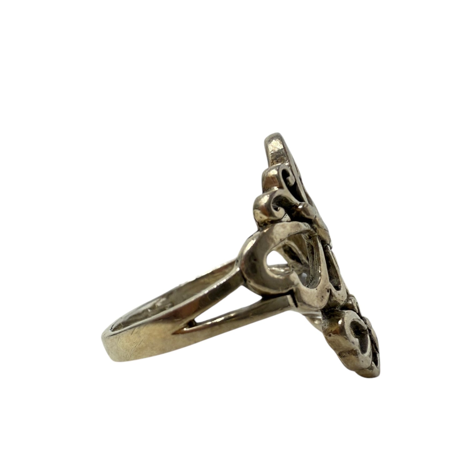 Sterling Silver Triple Butterfly Ring By Unbranded, Size: 6