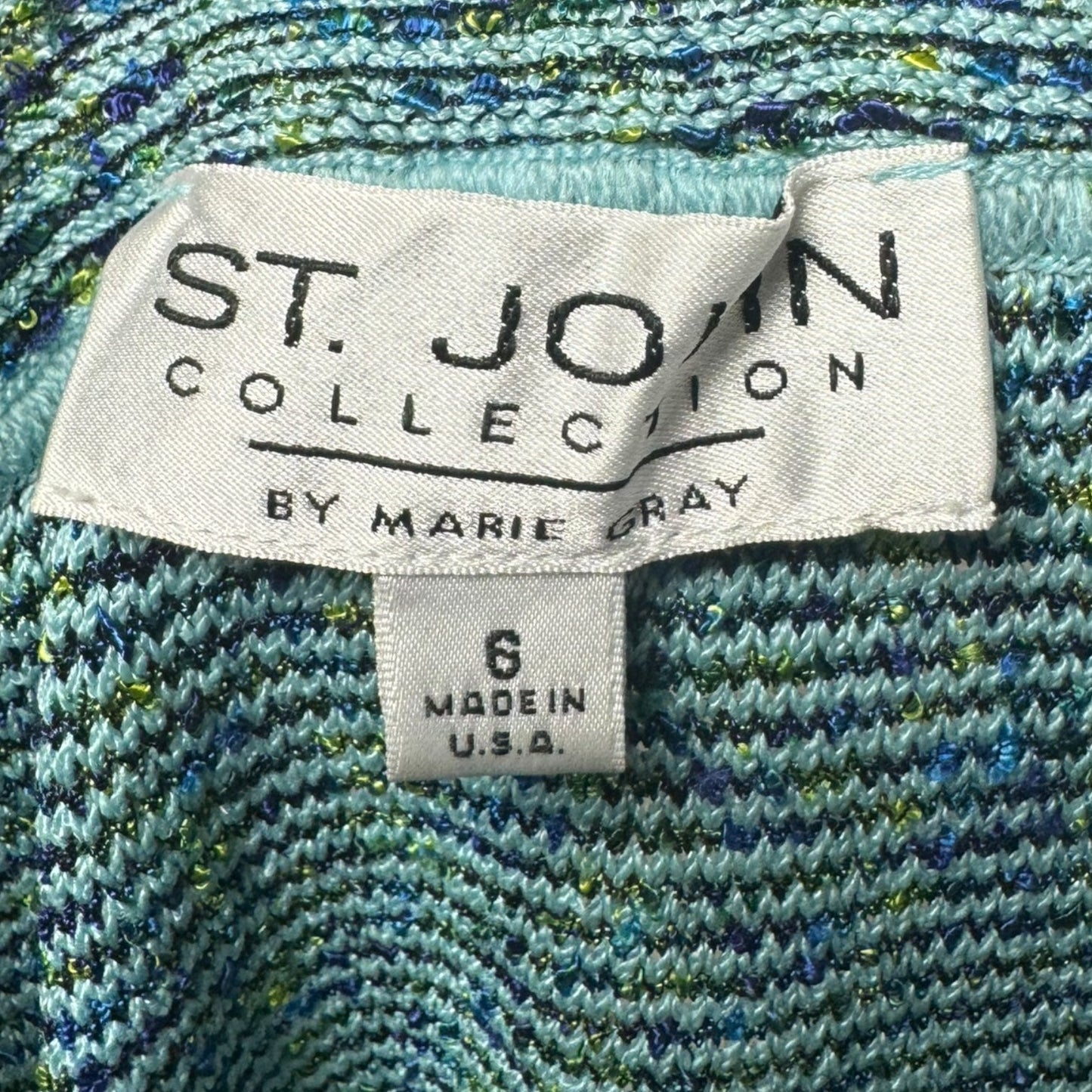 Skirt Luxury Designer By St John Collection In Blue & Green, Size: 6