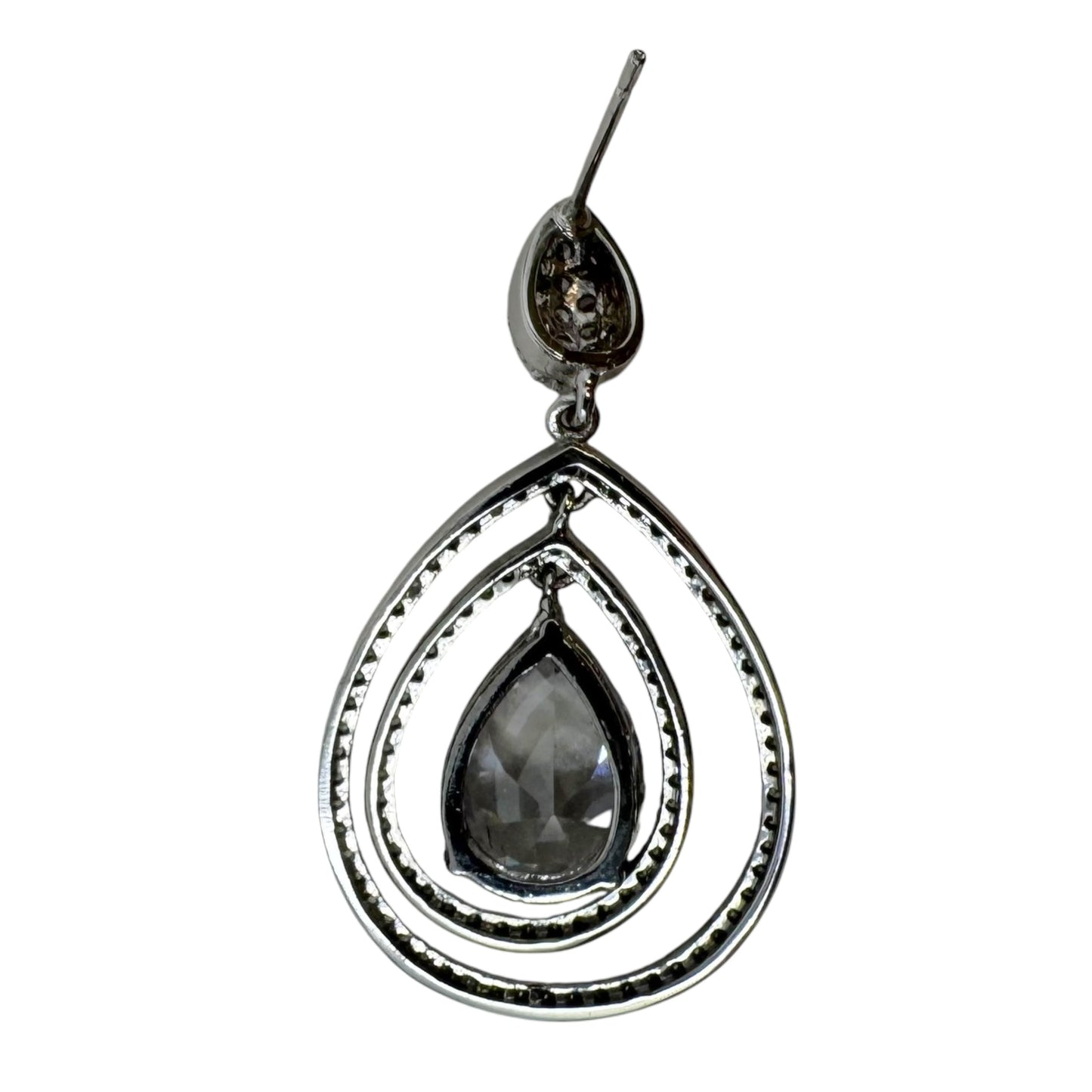 Faux Crystal Teardrop Earrings Dangle/drop By Clothes Mentor