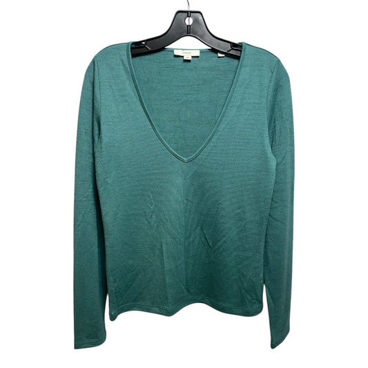 Top Long Sleeve By Vince In Teal, Size: M