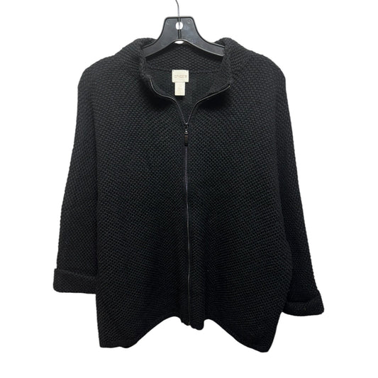 Sweater Cardigan By Chicos In Black, Size: Xl