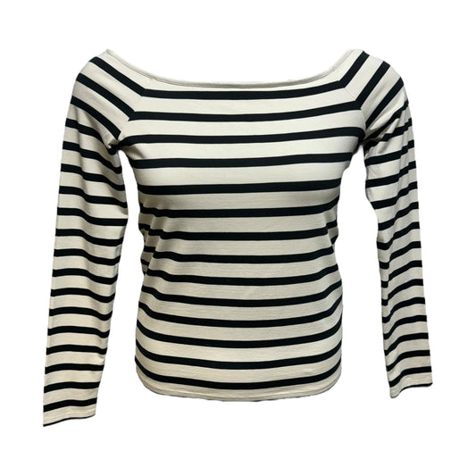 Off Shoulder Top Long Sleeve By J. Crew In Striped Pattern, Size: M