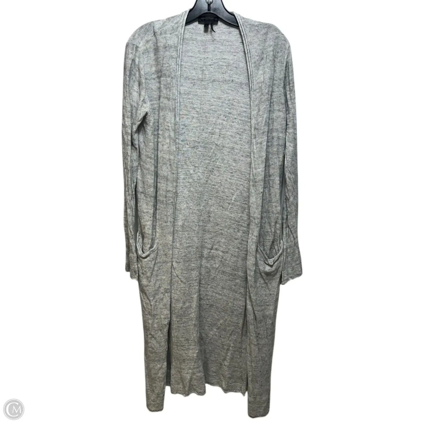 Sweater Cardigan By Donna Karan In Grey, Size: Xs