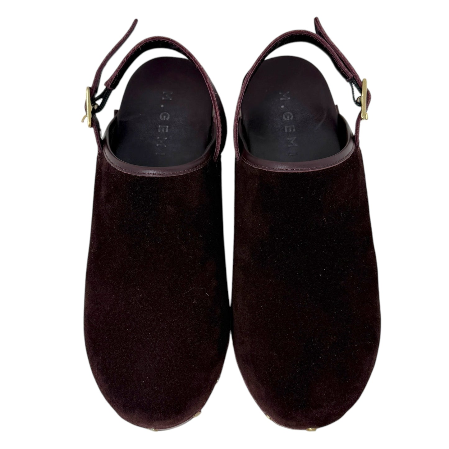 The Greta Backstrap Clog By M. Gemi In Maroon, Size: 8.5