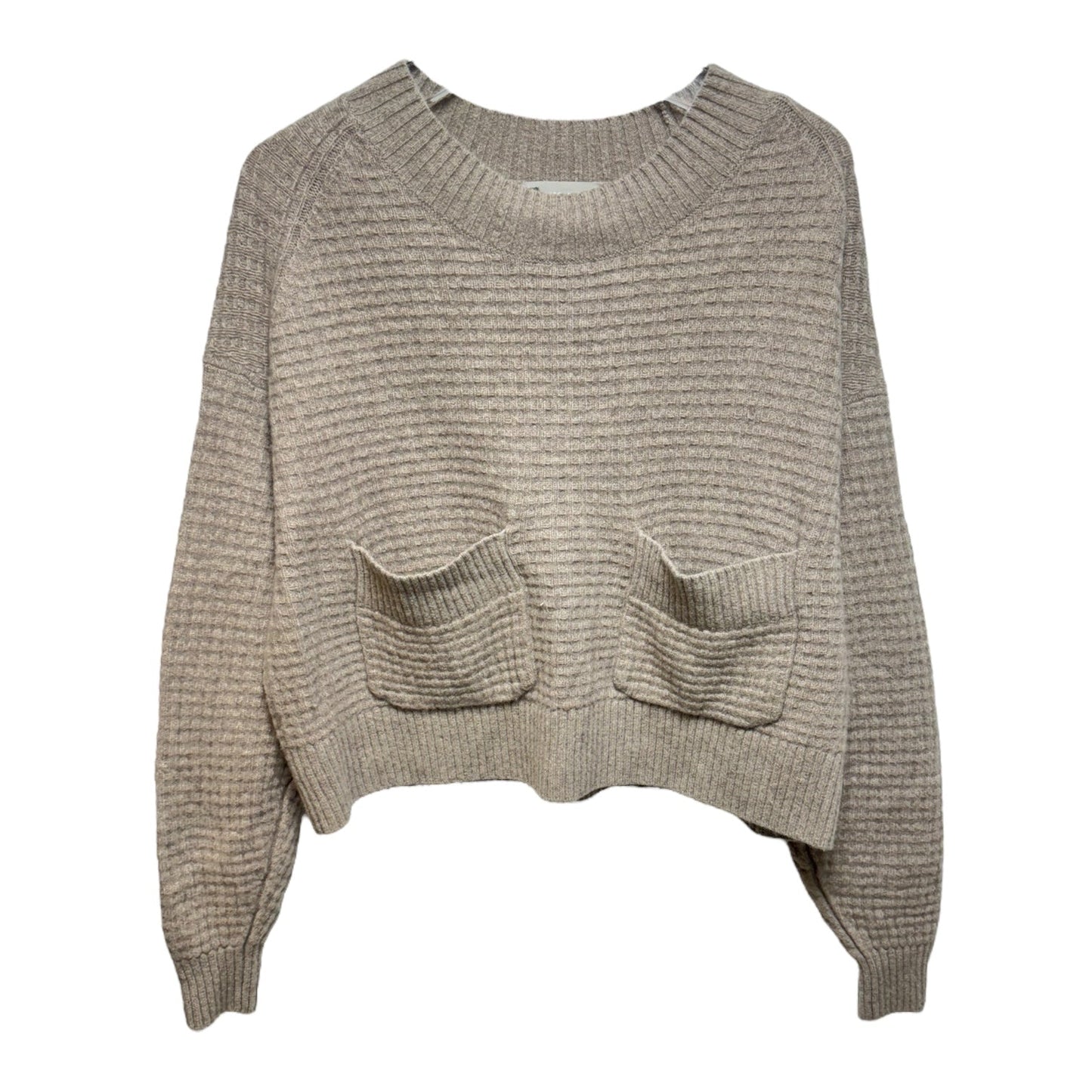 The Belgian-Waffle Pocket Pullover in ReCashmere By Everlane In Tan, Size: M