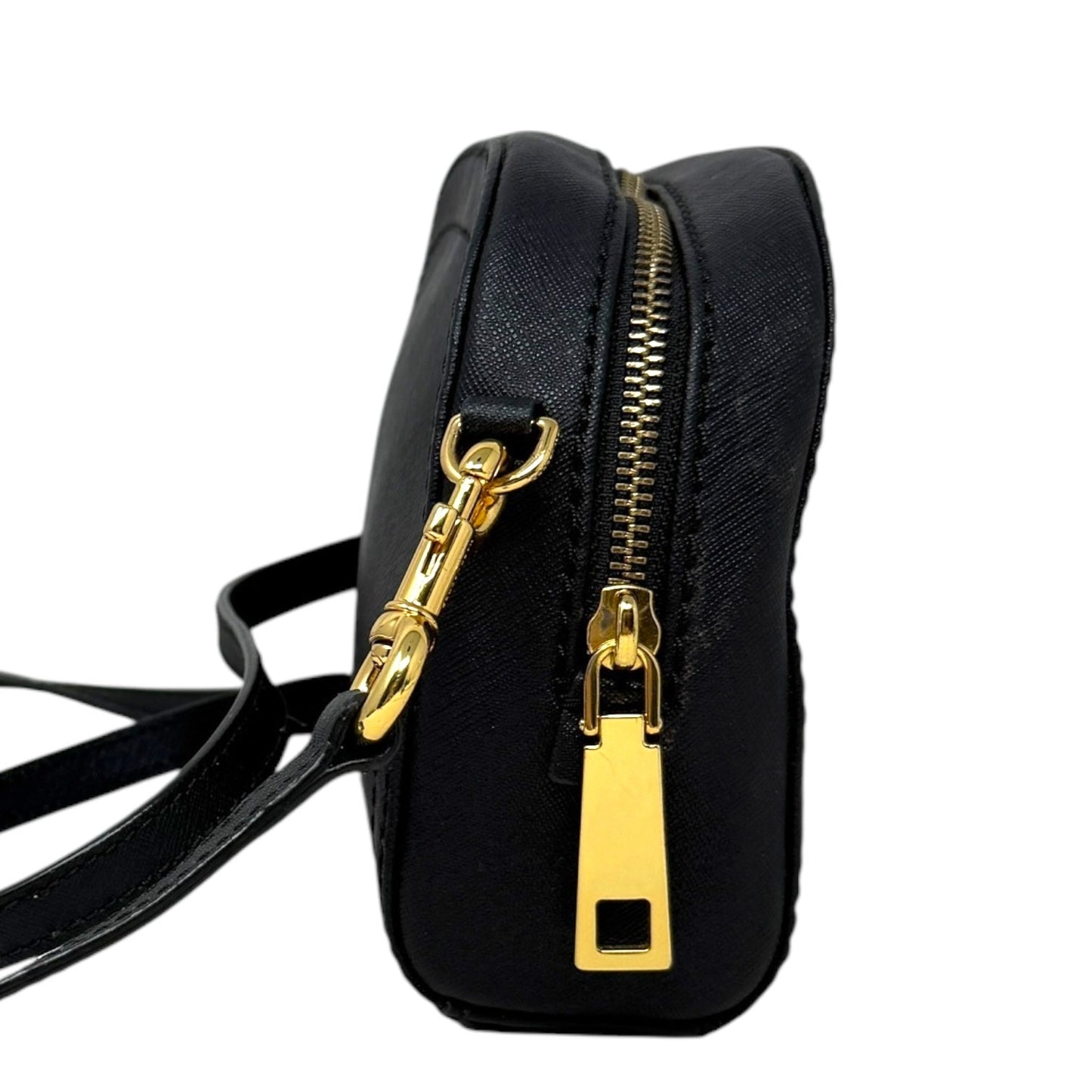 Playback Crossbody Bag Luxury Designer By Marc Jacobs In Black Saffiano Leather, Size: Small