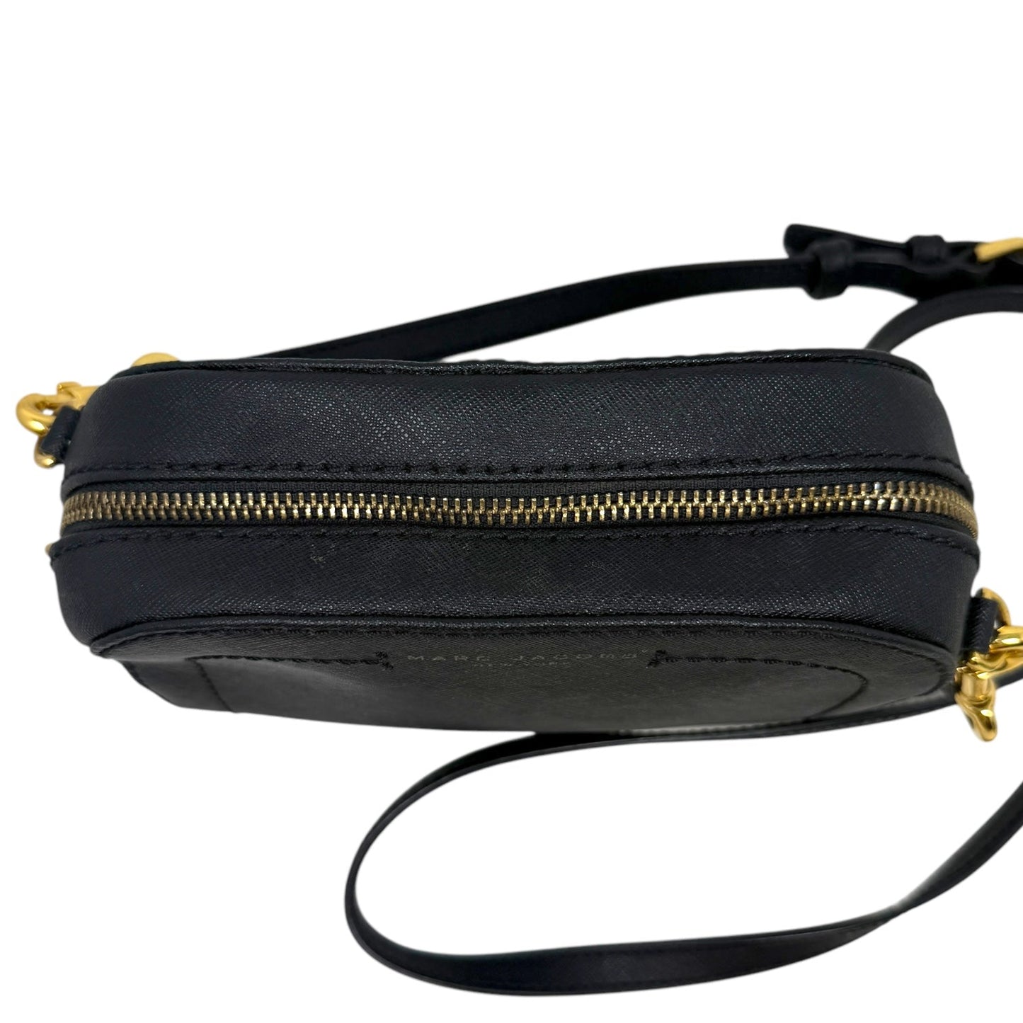 Playback Crossbody Bag Luxury Designer By Marc Jacobs In Black Saffiano Leather, Size: Small