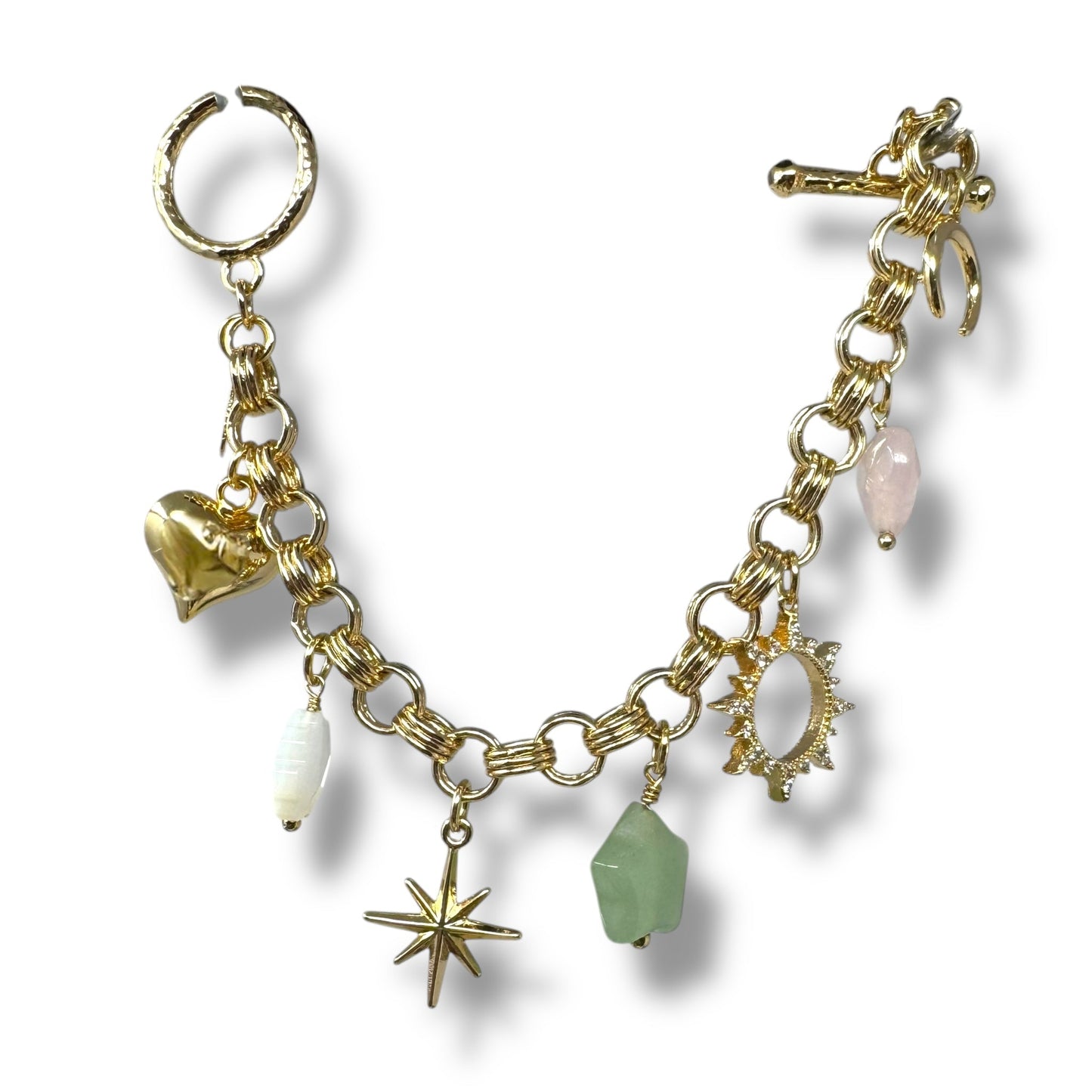 Gold Tone Fem Icon Charm Bracelet By Luna Norte