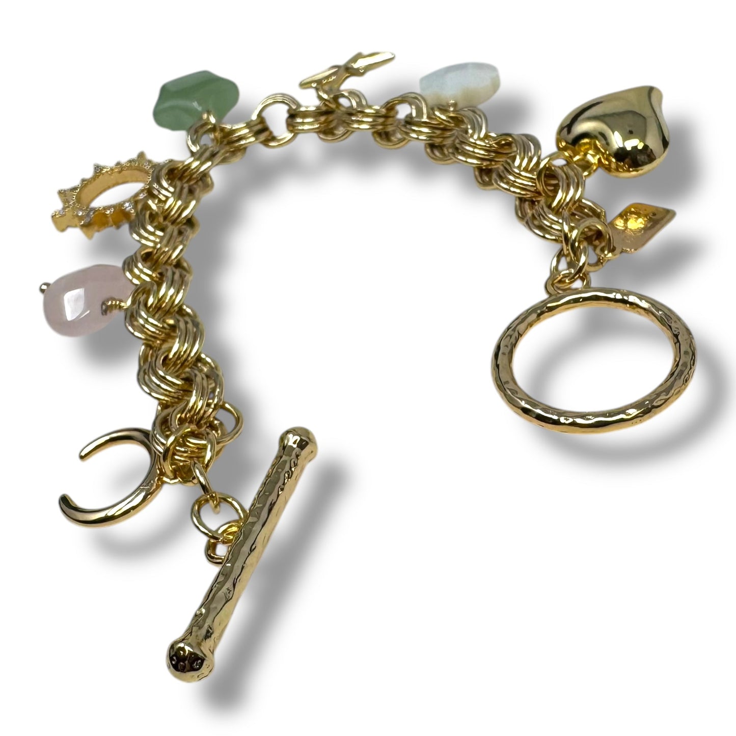 Gold Tone Fem Icon Charm Bracelet By Luna Norte