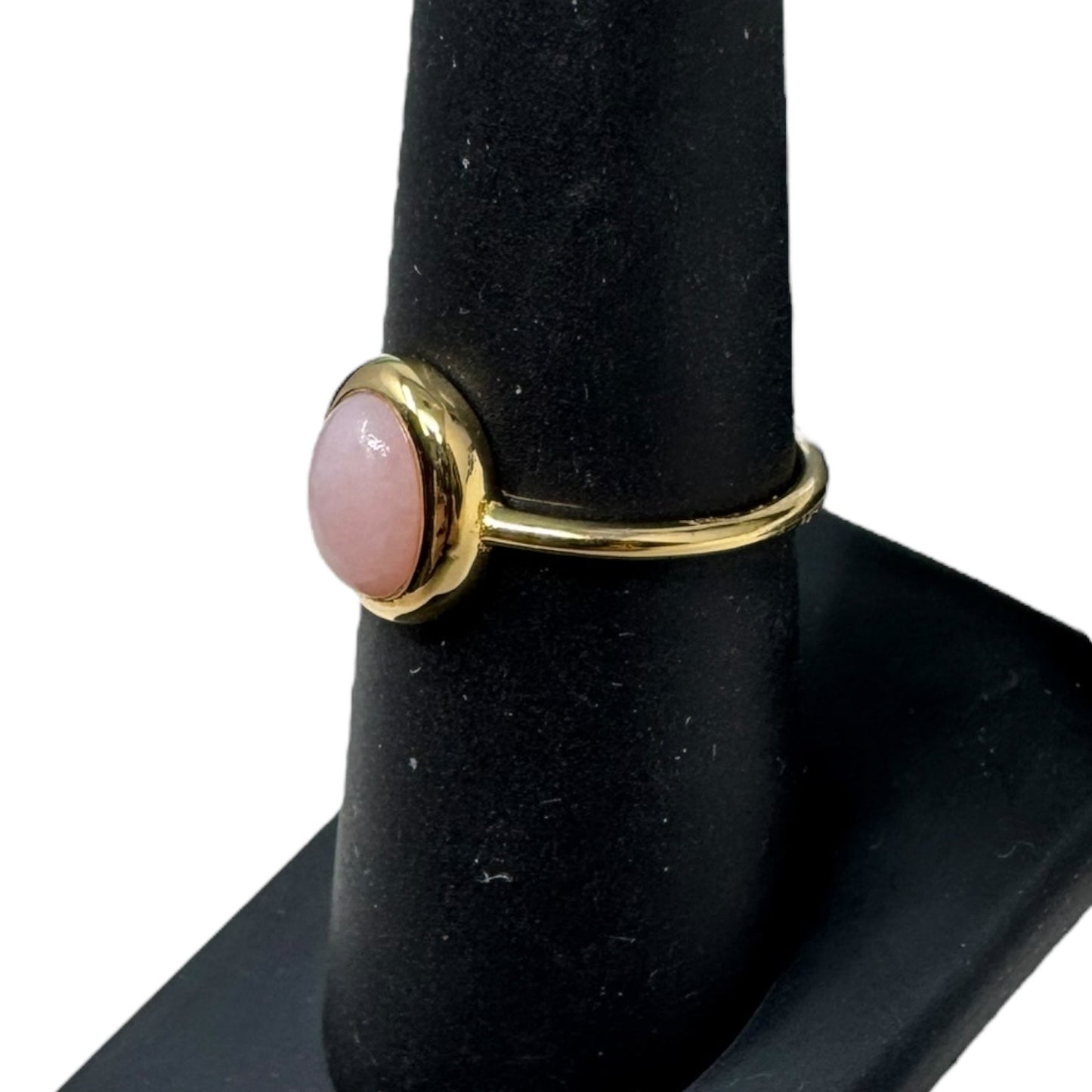 Pink Opal & Gold Over 925 Sterling Silver Ring Unbranded, Size: 7